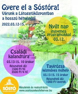 Nyílt nap és színes programok lesznek a hosszú hétvégén a Sóstó Látogatóközpontban