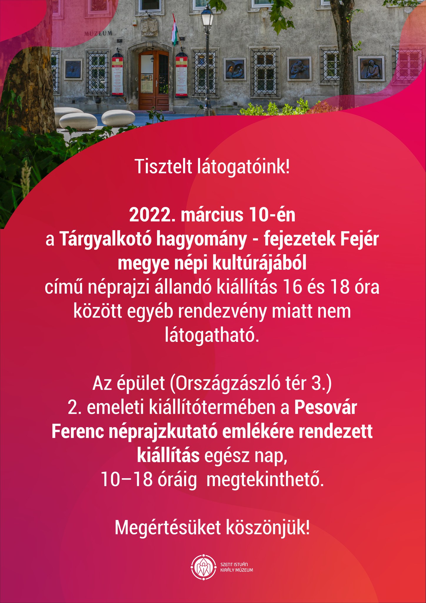 Módosított csütörtöki nyitvatartás az Országzászló téri múzeumépületben