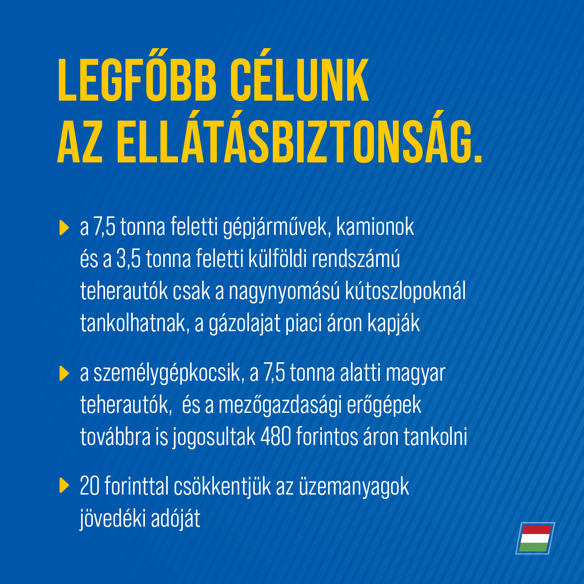 Marad a benzinárstop és biztosított az üzemanyag-ellátás Magyarországon