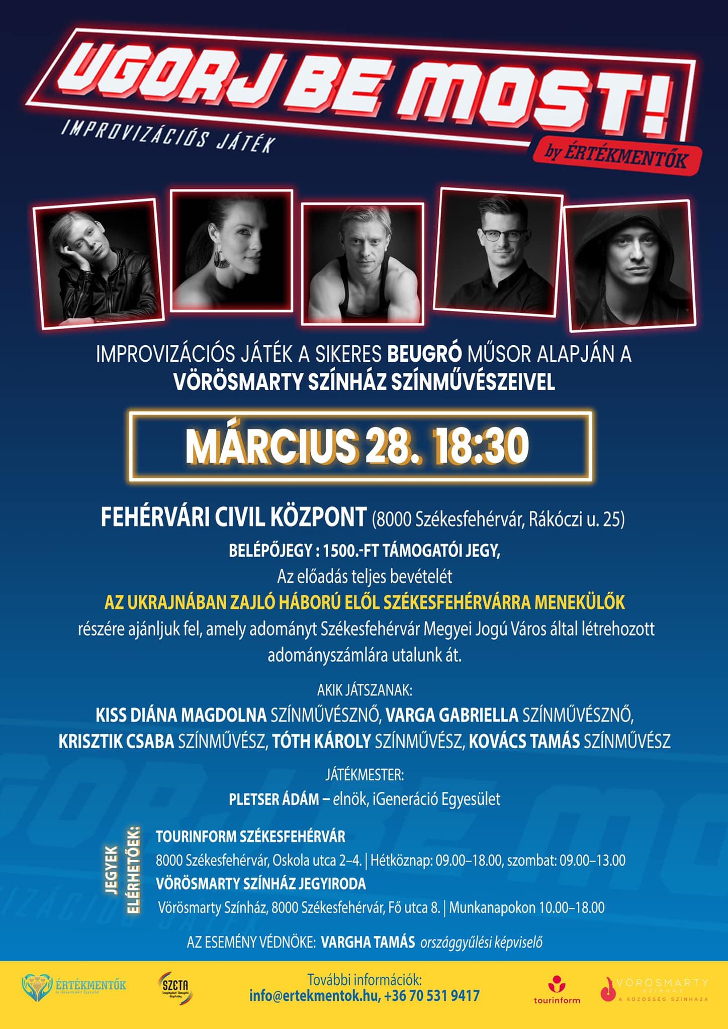 Ugorj be most! – Jótékonysági előadás lesz március 28-án