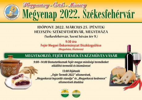Idén Székesfehérváron lesz a Megyenap március 25-én