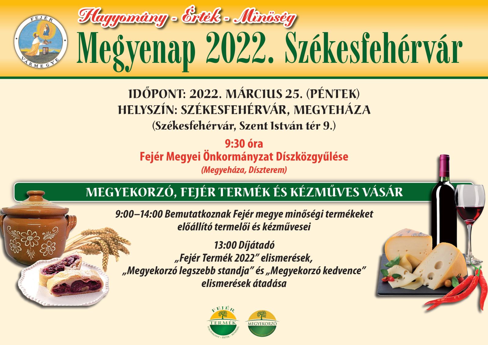 Idén Székesfehérváron lesz a Megyenap március 25-én