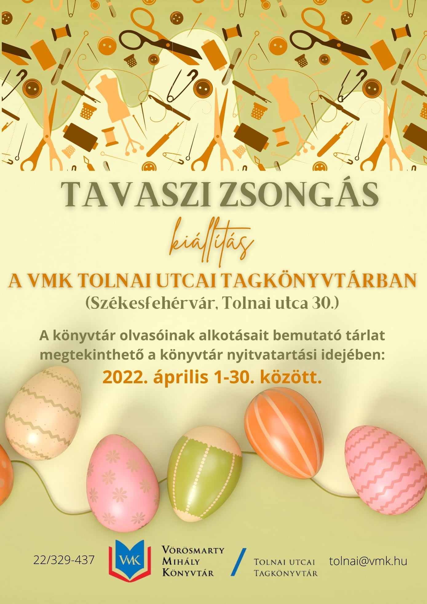 Tavaszi zsongás címmel lesz olvasói kiállítás a Tolnai utcai Tagkönyvtárban