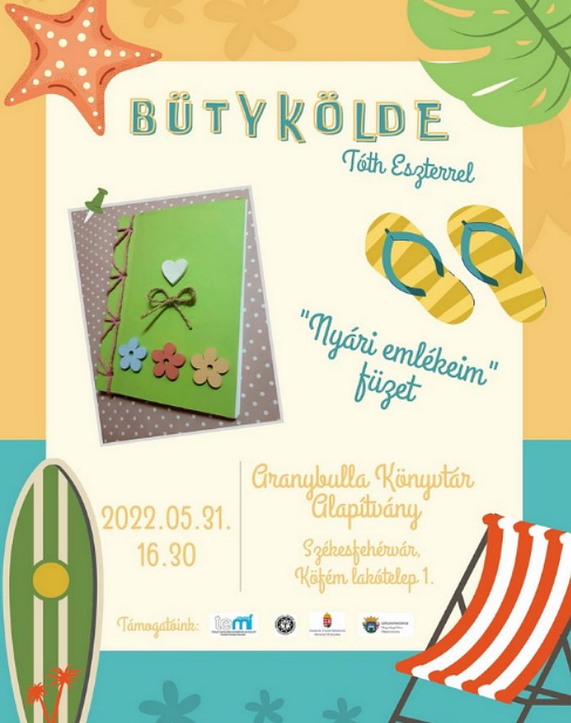 „Nyári emlékeim” füzetet készíthetnek a gyerekek kedden a Bütyköldében