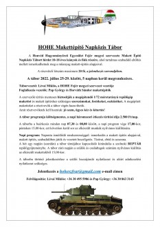Makettépítő napközis tábort szervez a Honvéd Hagyományőrző Egyesület