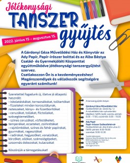 Augusztus 15-ig tart a jótékonysági tanszergyűjtés a rászoruló családoknak
