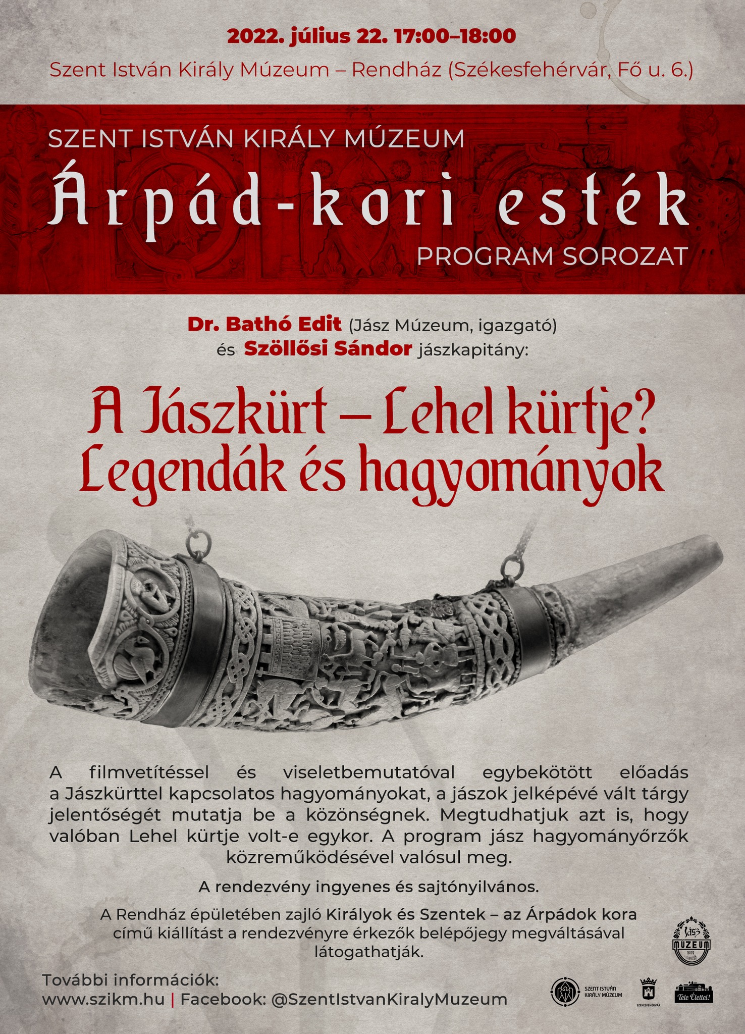 Árpád-kori esték a Szent IStván Király Múzeumban - A Jászkürt Lehel kürtje?