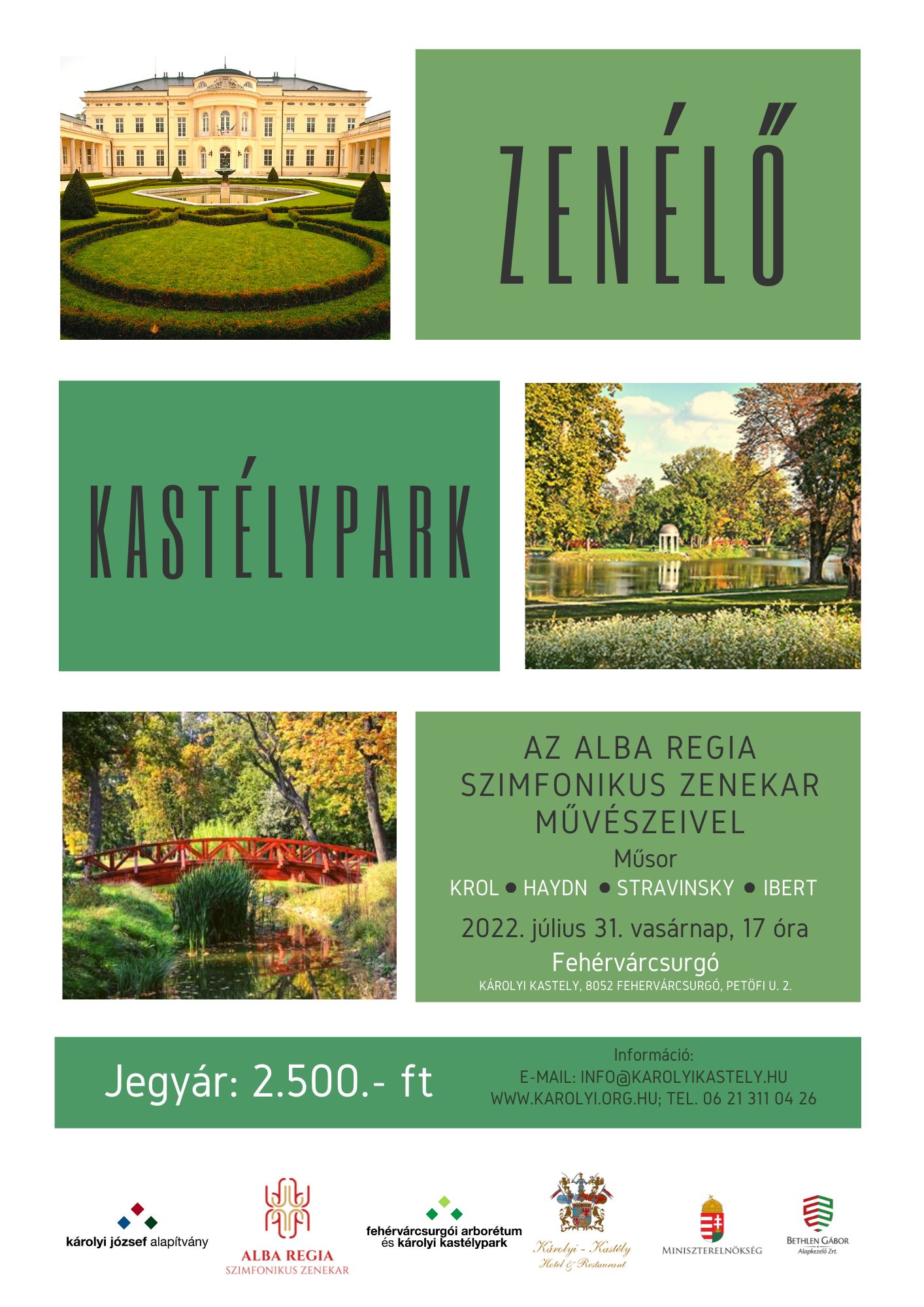 Zenélő kastélypark - Haydn és Sztravinszkij Fehérvárcsurgón