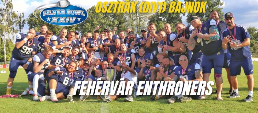 Mesterhármas: a HFL és a CEFL Cup után az osztrák Divízió I. bajnoka is a Fehérvár Enthroners!
