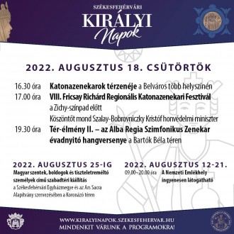 Székesfehérvári Királyi Napok  - ezek lesznek a csütörtöki programok