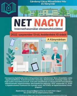 Ősszel újra indul a Net Nagyi program a Gárdonyi Géza Művelődési Házban 