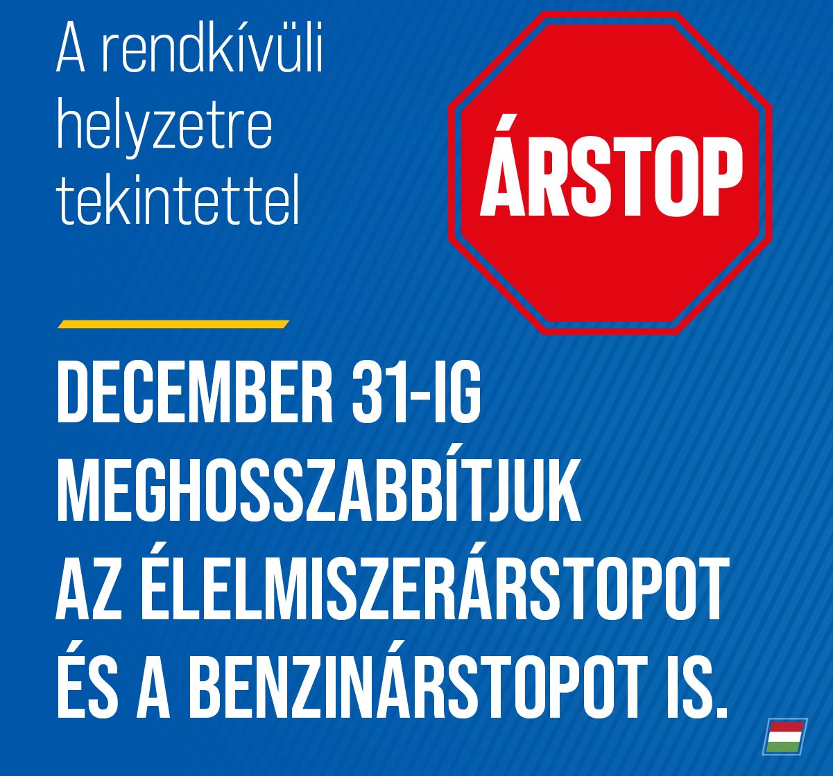 A kormány meghosszabbítja a benzin- és az élelmiszerárstopot december 31-ig