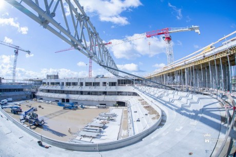 Jól halad a multicsarnok kivitelezése – bejárást tartottak hétfőn az építkezésen