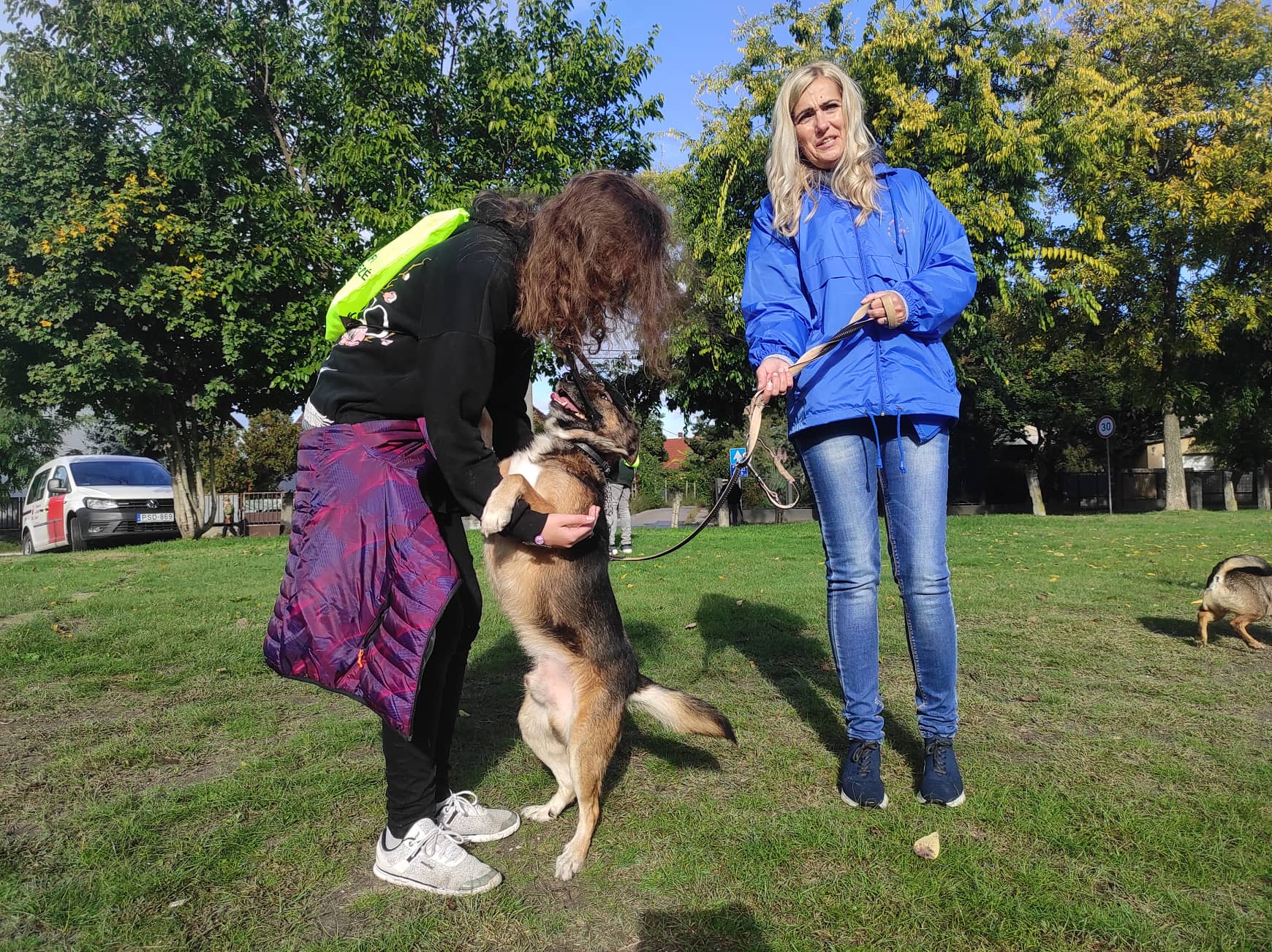 Állatok világnapja - a menhelyen élő kutyákat sétáltatták meg a rendőrök