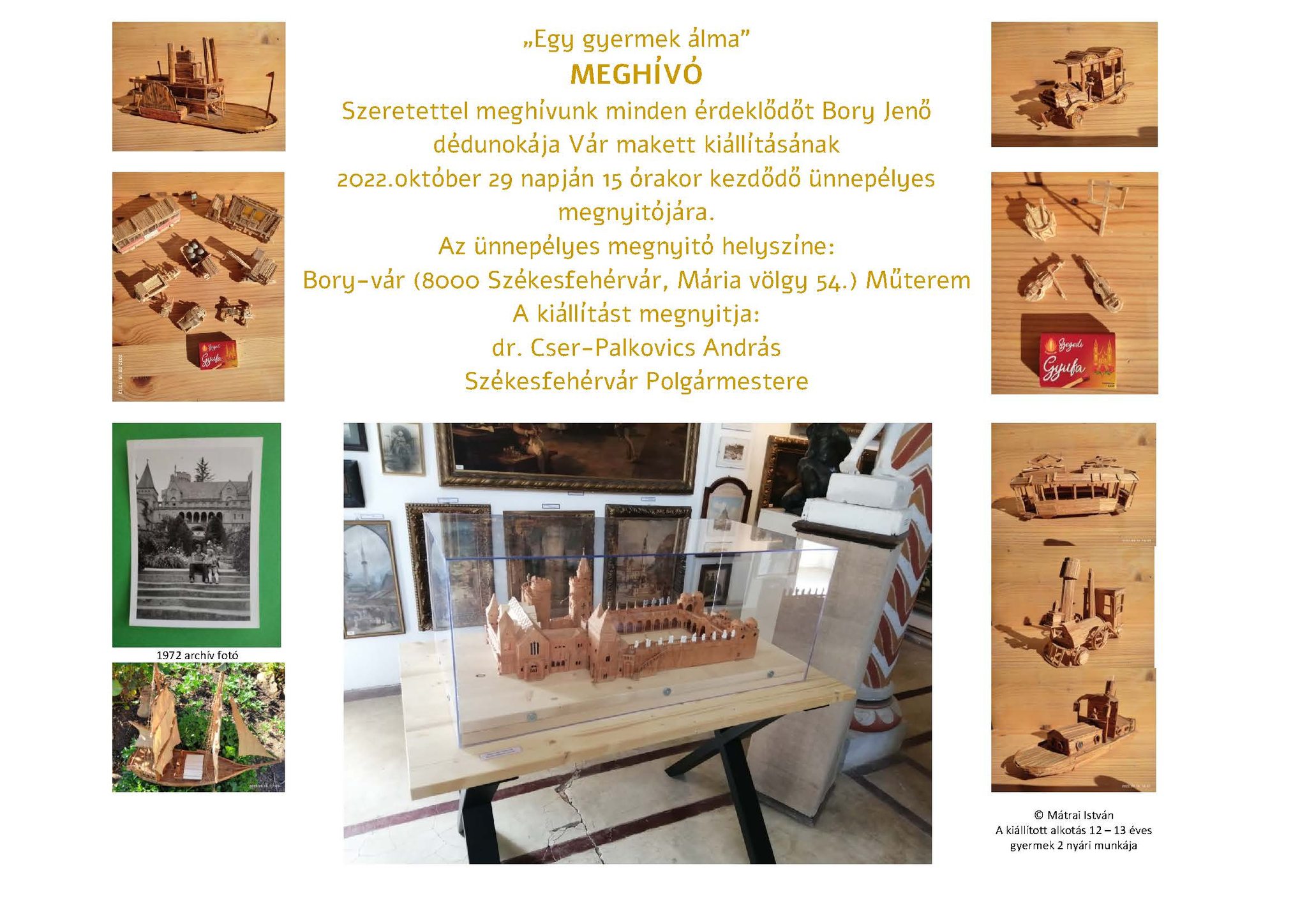 Kiállítják a Bory-vár fogpiszkálókból készült makettjét