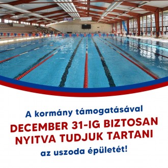Kormányzati támogatással év végéig biztosan nyitva marad az uszoda Székesfehérváron