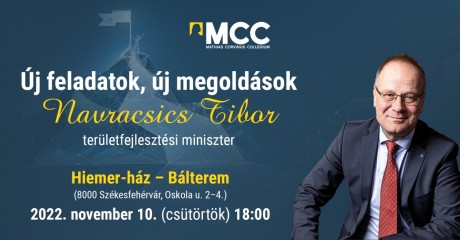 Új feladatok, új megoldások – Navracsics Tibor tart előadást Fehérváron