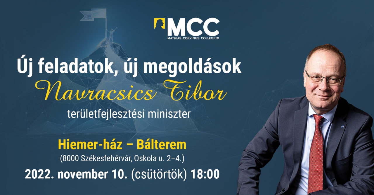 Új feladatok, új megoldások – Navracsics Tibor tart előadást Fehérváron