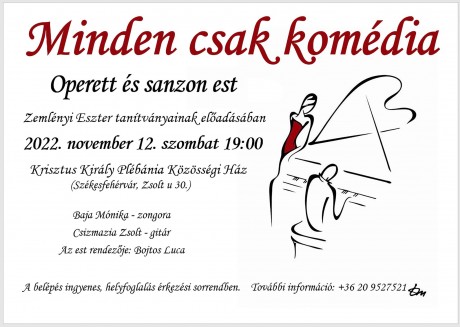 Ingyenes operett- és sanzonest szombaton a Zsolt utcában