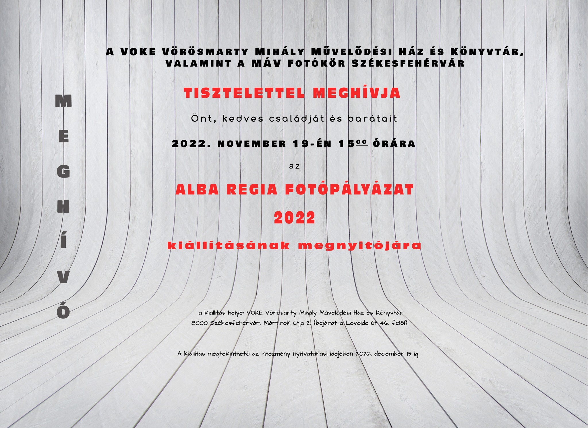 Szombaton nyílik az idei Alba Regia fotópályázat kiállítása