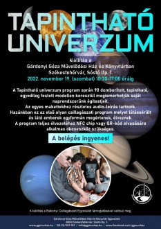 Érintsd meg a Naprendszert! - városunkba érkezik a Tapintható univerzum csillagászati kiállítás