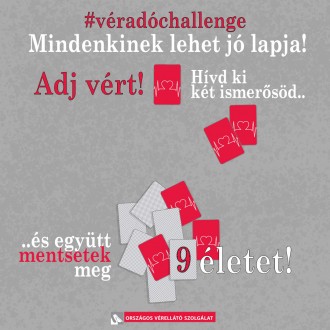 1-3-9 #véradóchallenge – Kampány indult a véradás népszerűsítésére
