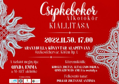 Kiállítás nyílik a Csipkebokor Alkotókör munkáiból az Aranybulla Könyvtárban