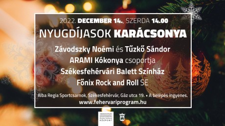 Nyugdíjasok karácsonya tánccal és énekkel az Alba Regia Sportcsarnokban