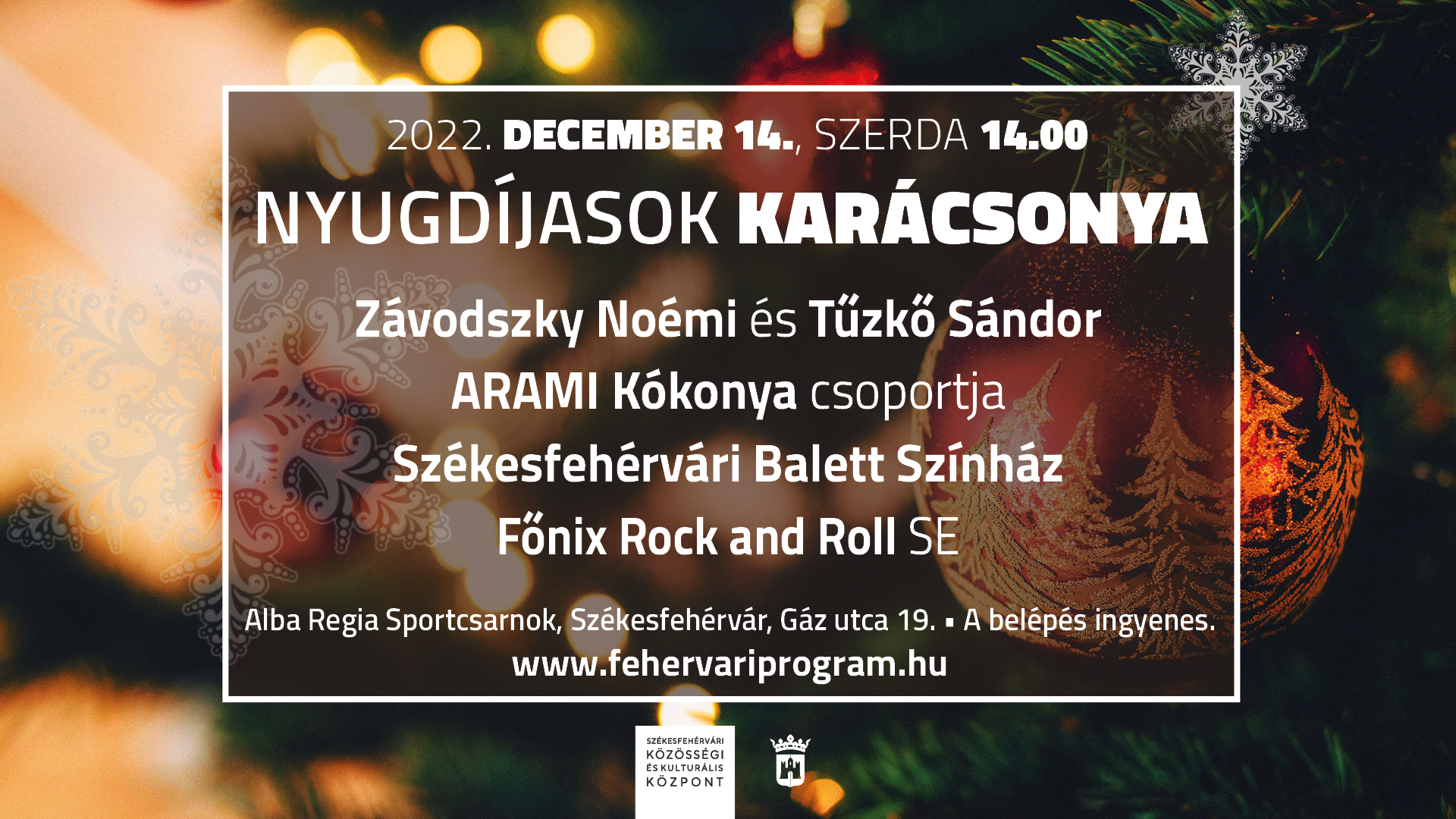 Nyugdíjasok karácsonya tánccal és énekkel az Alba Regia Sportcsarnokban