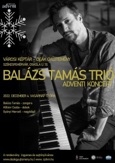 A Balázs Tamás Trió ad koncertet vasárnap a Városi Képtárban
