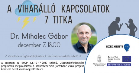 A viharálló kapcsolatok 7 titka – Mihalec Gábor ingyenes online előadása december 7-én   