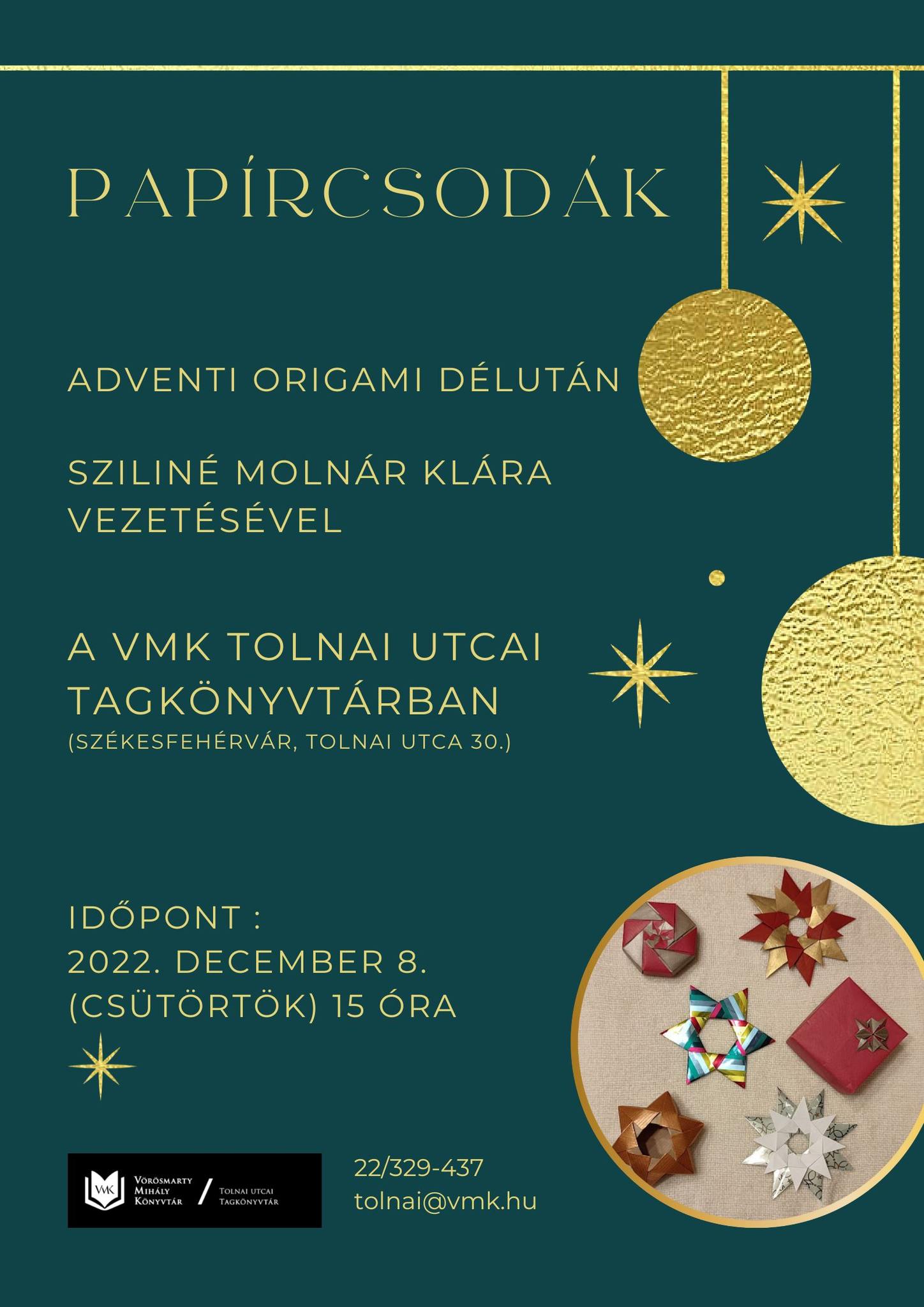 Papírcsodák várják a VMK Tolnai utcai Tagkönyvtárába látogatókat 