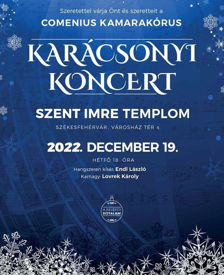 Két helyszínen is koncertet ad az adventi időszakban a Comenius Kamarakórus