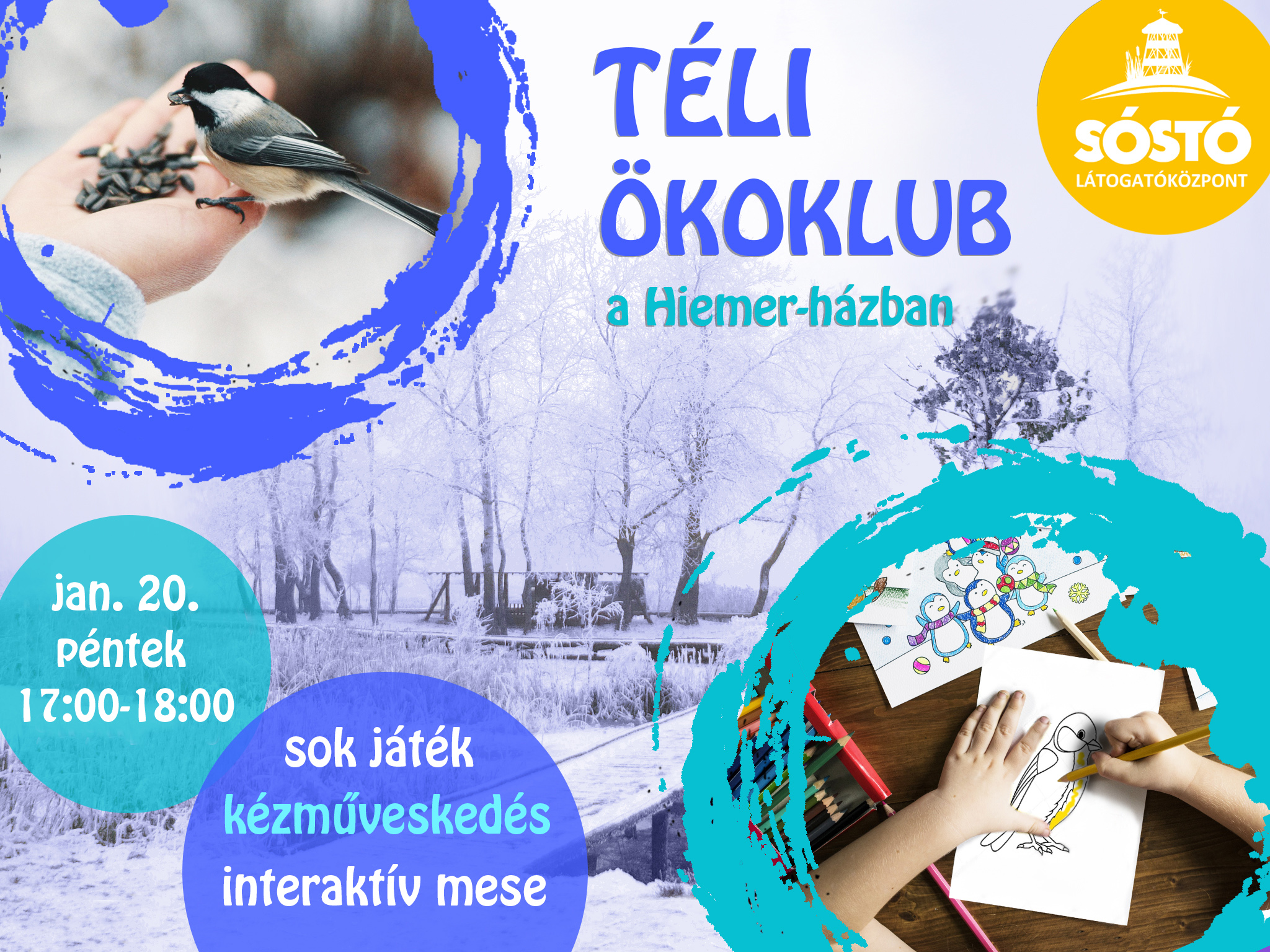 Kreatív ökoklub a Hiemer-házban és a tél hangjai a Sóstón