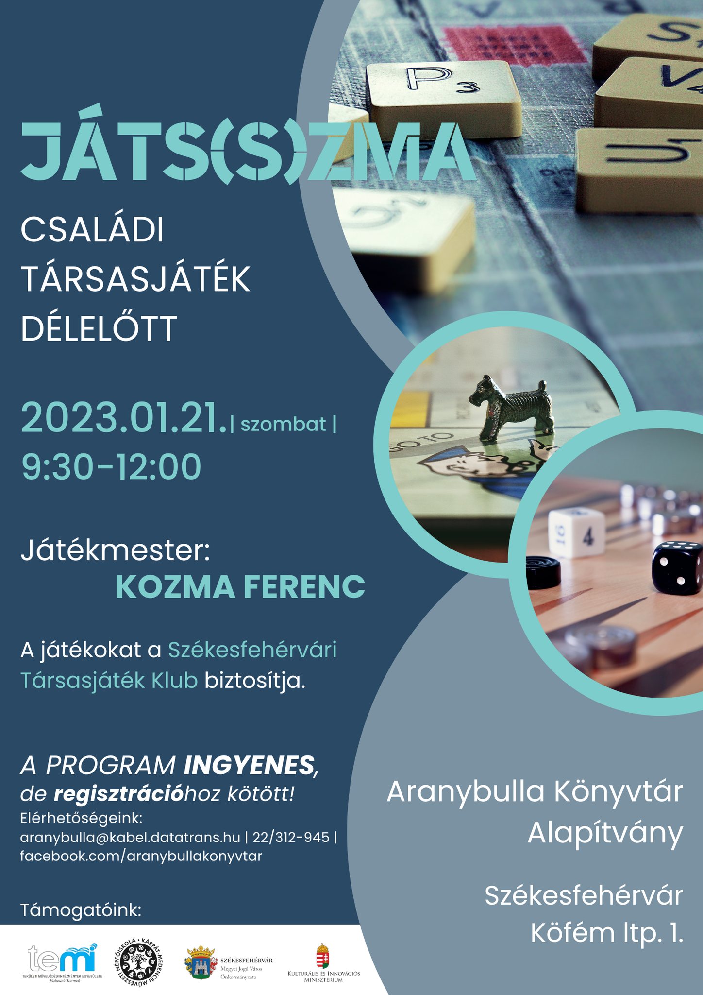 Játs(s)zma - családi társasjátékozás az Aranybulla Könyvtárban