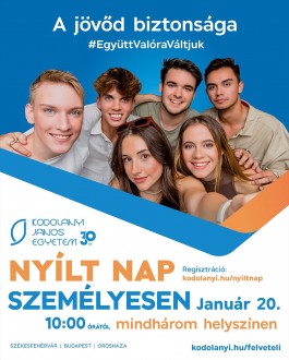 A jövőd biztonsága – nyílt napot tartanak a Kodolányi János Egyetemen pénteken
