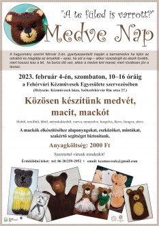 Kreatív medve napot rendeznek február 4-én, szombaton a Kézművesek Házában