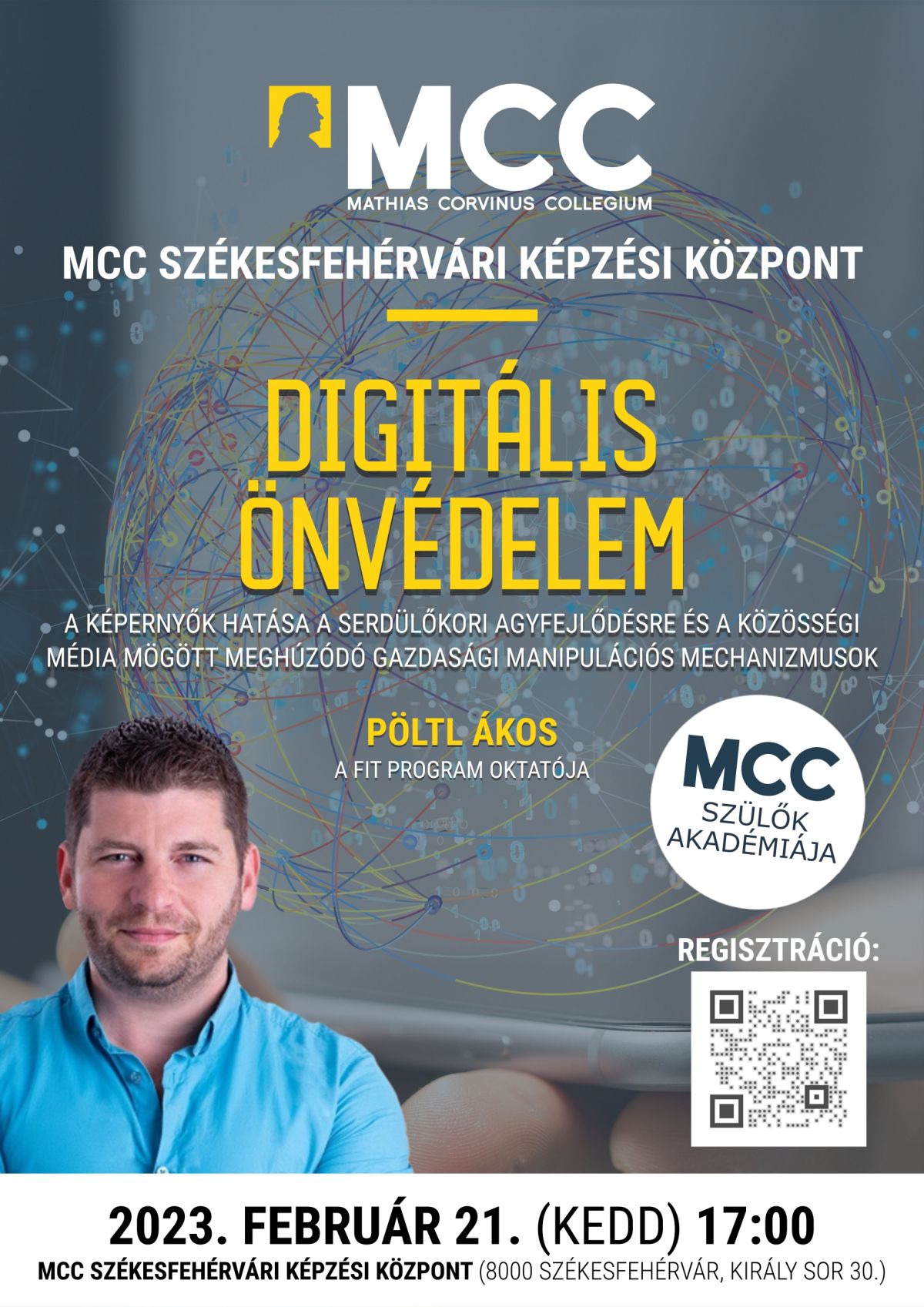 A digitális önvédelem lesz a téma az MCC legújabb előadásán