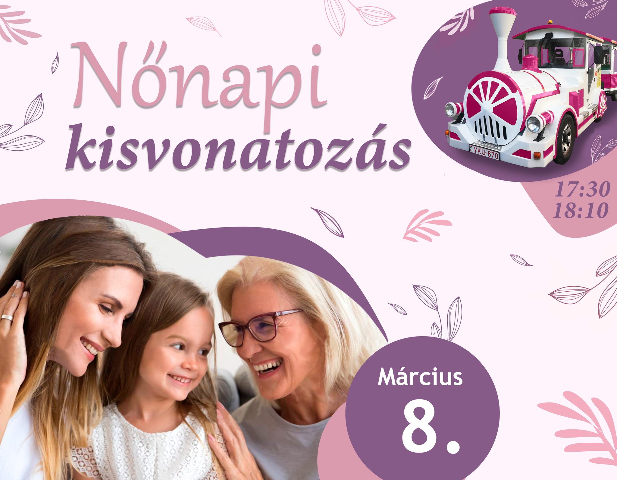 Nőnapi kisvonatozásra várja a hölgyeket a Tourinform Iroda