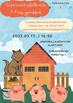 Folytatódnak a népmesés foglalkozások március 17-én az Aranybulla Könyvtárban