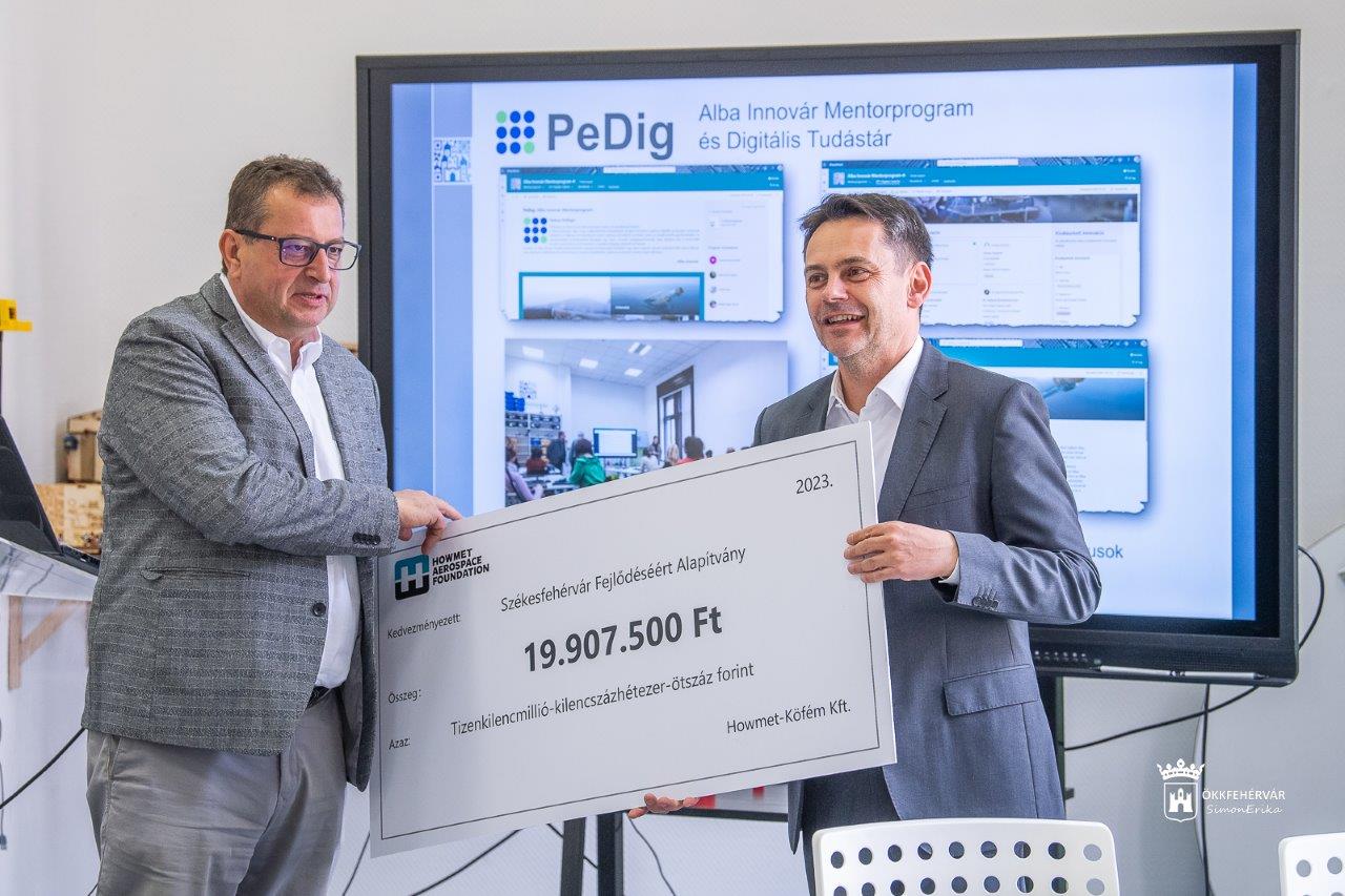 Közel húszmillió forintos támogatást adott a Howmet Alapítvány az Alba Innovárnak