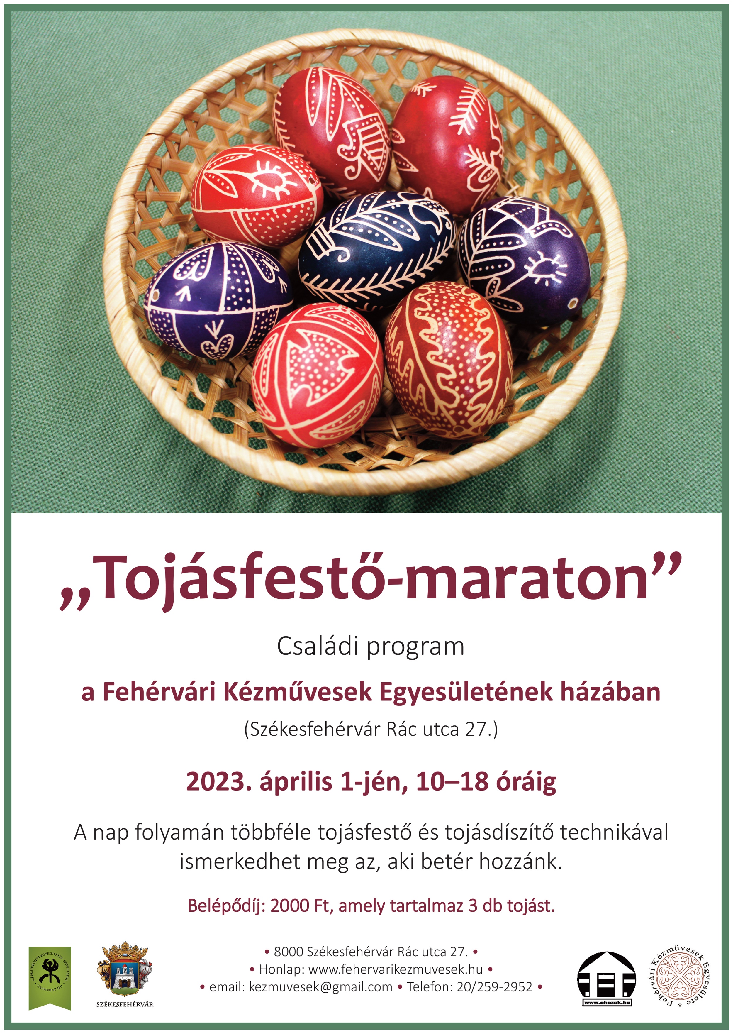 Ma rendezik a hagyományos Tojásfestő maratont a Kézművesek Házában