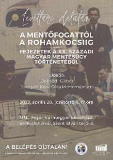 A magyar mentésügy történetéről tartanak előadást a Vármegyei Levéltárban