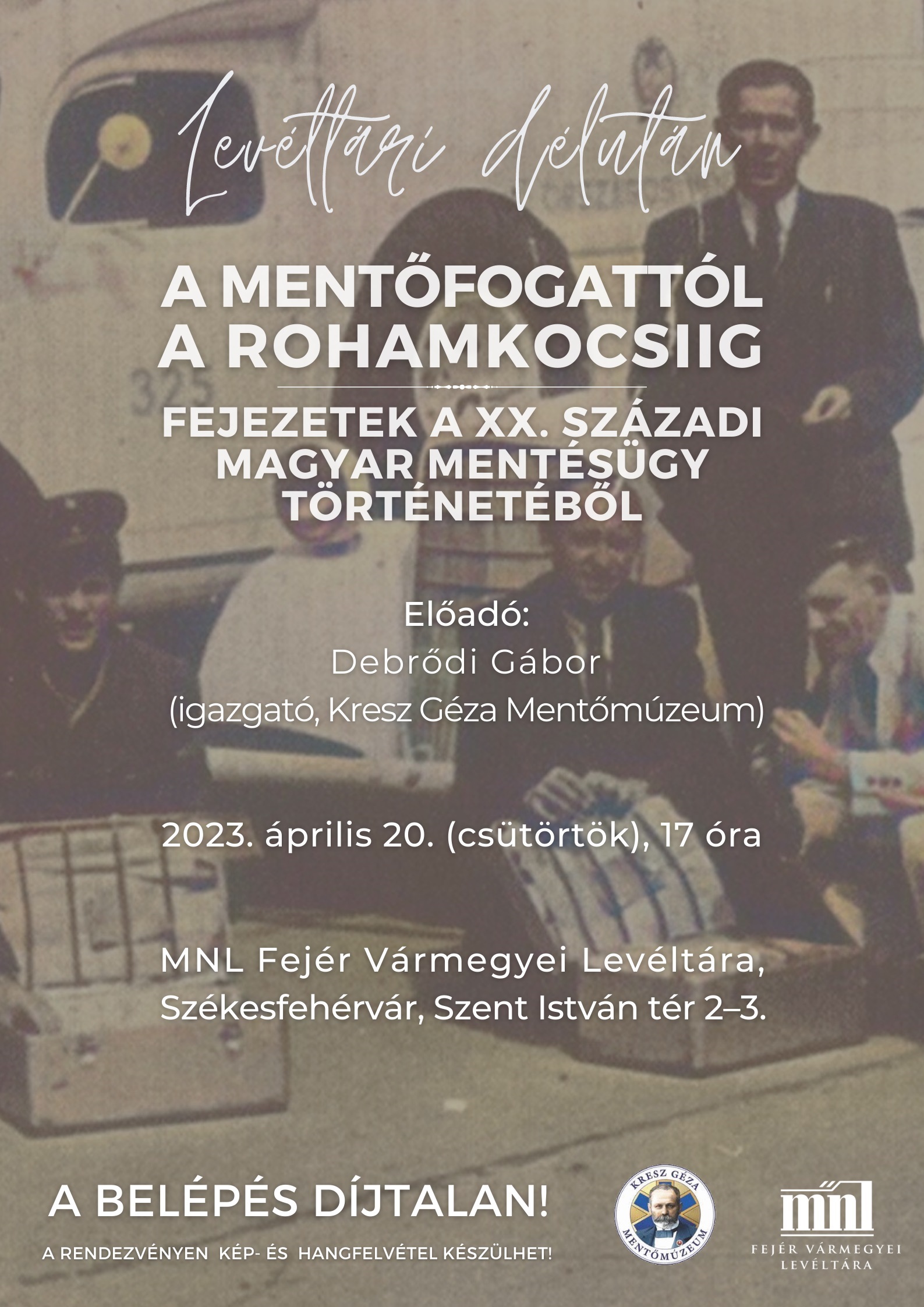 A magyar mentésügy történetéről tartanak előadást a Vármegyei Levéltárban