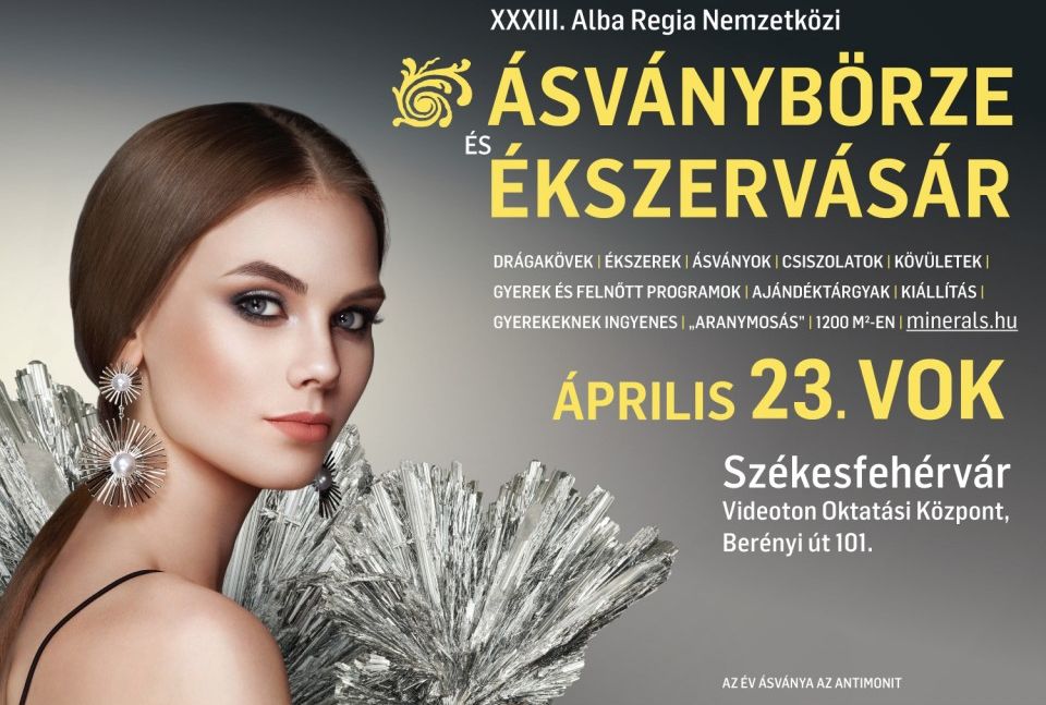 Vasárnap lesz a 33. Alba Regia Nemzetközi Ásványbörze és Ékszervásárt a VOK-ban