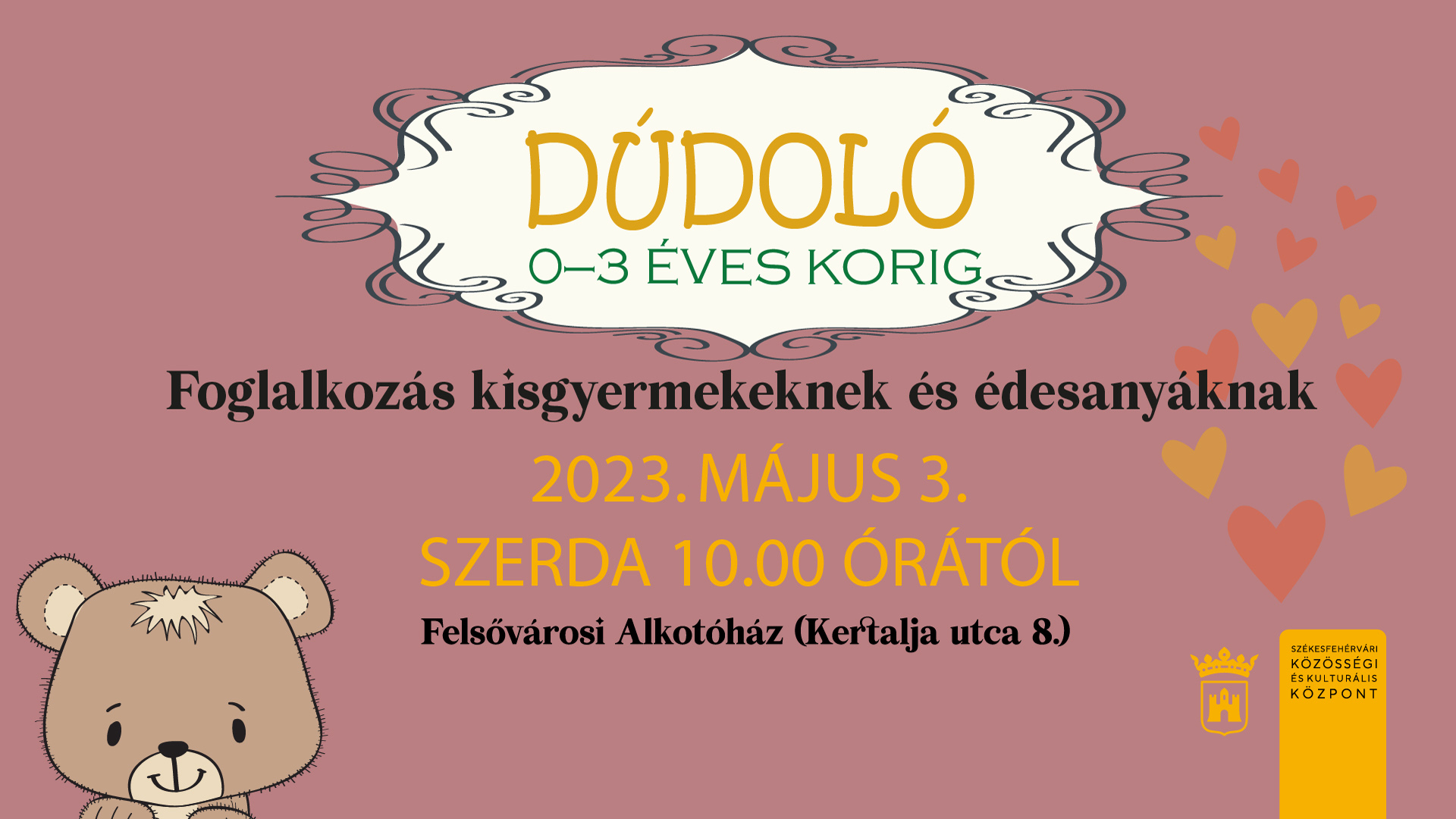 Május 3-án, szerdán ismét lesz Dúdoló a Felsővárosi Alkotóházban