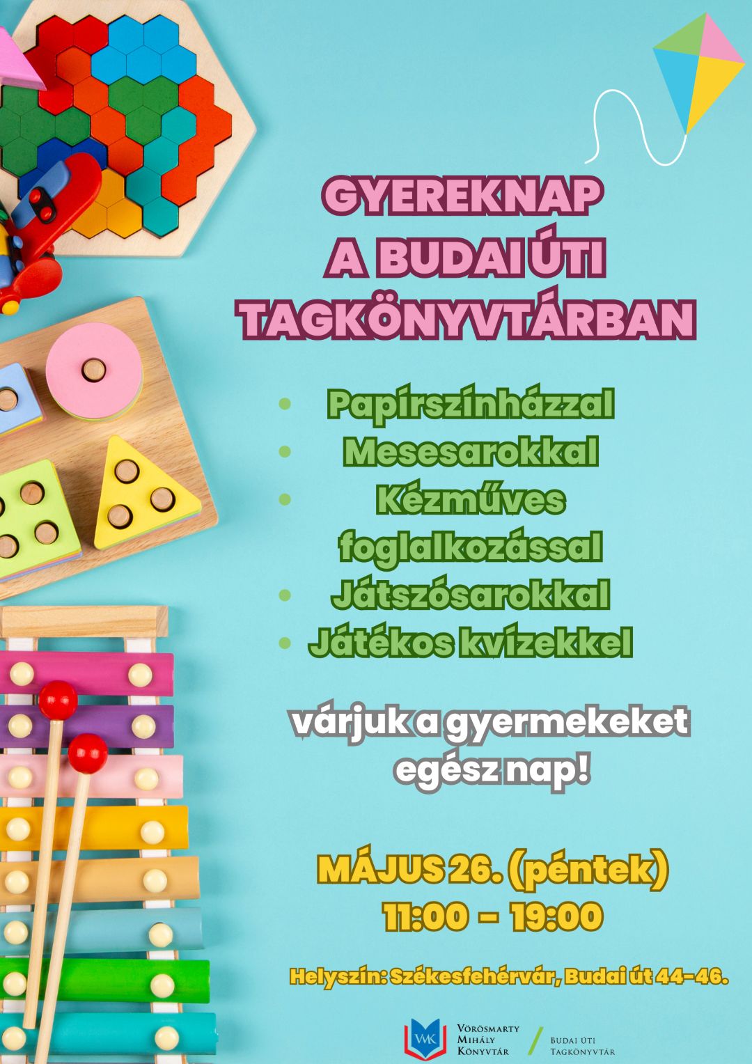 Gyermeknapi programok a Vörösmarty Mihály Könyvtár tagkönyvtáraiban