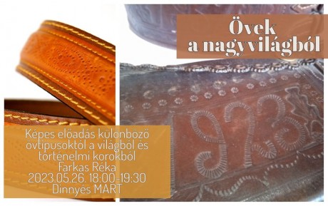Ismeretterjesztő előadás lesz pénteken a bőrből készült övekről