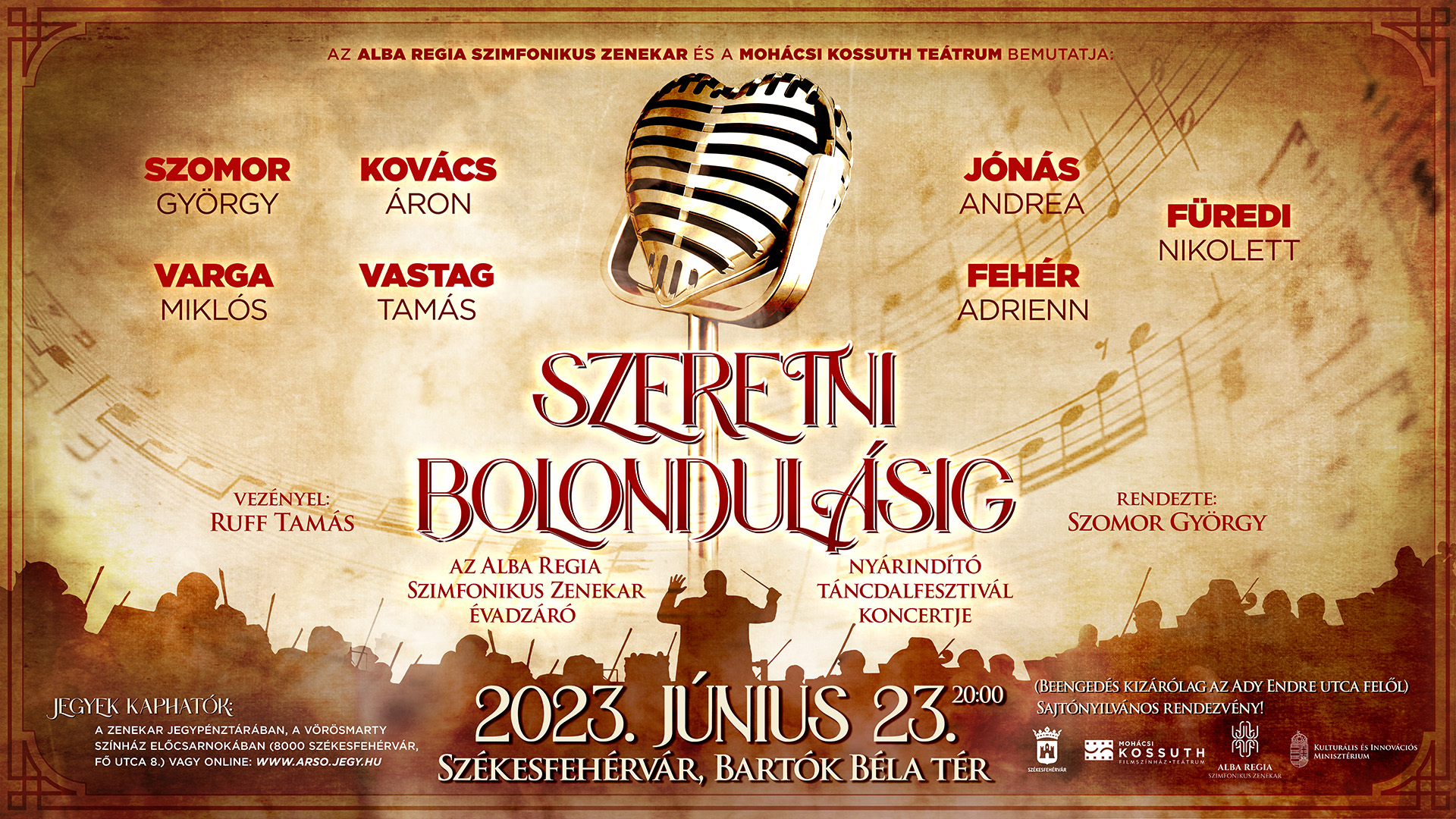 Szeretni bolondulásig! – az Alba Regia Szimfonikus Zenekar évadzáró, nyárindító koncertje