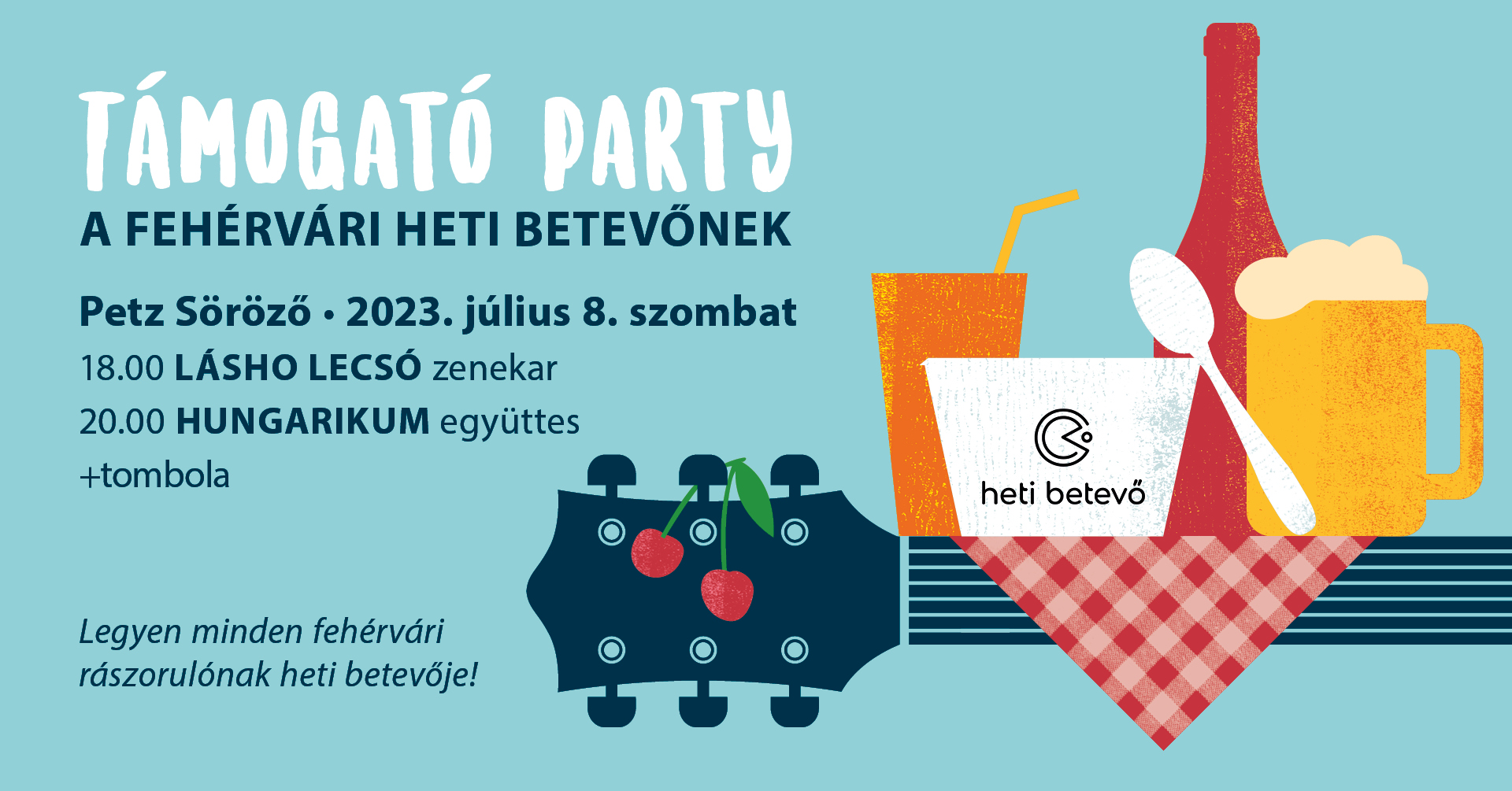 Júliusban támogató party-t rendeznek a Heti Betevő csapatának